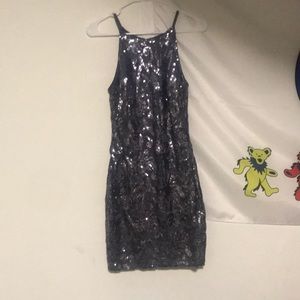 Enchanting Sparkling Purple Cocktail Dress